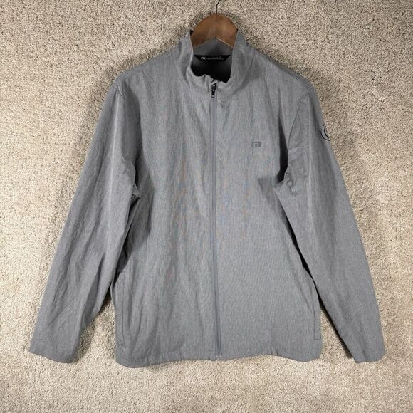 Travis Matthew Jacket Men's Medium Gray Lightweight Full Zip Up Windbreaker - Picture 1 of 11